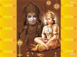 Lord Hanuman with Shree Ram HD Wallpaper