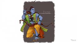 Lord Shri Ram Cartoon Art with White Background HD Wallpaper