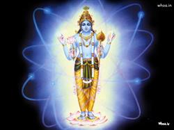 Lord Vishnu Standing with Dark Background HD Wallpaper