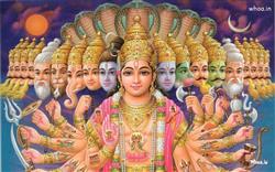 Lord Vishnu and with His 10 Avatars HD Wallpaper