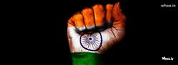 National Flag Painting On Hand Facebook Cover Page Images