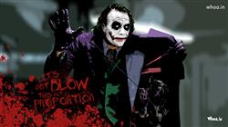 The Joker Heath Ledger with Quotes HD Wallpaper