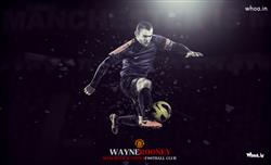 Wayne Rooney Manchester of United Club with Dark Background HD Wallpaper