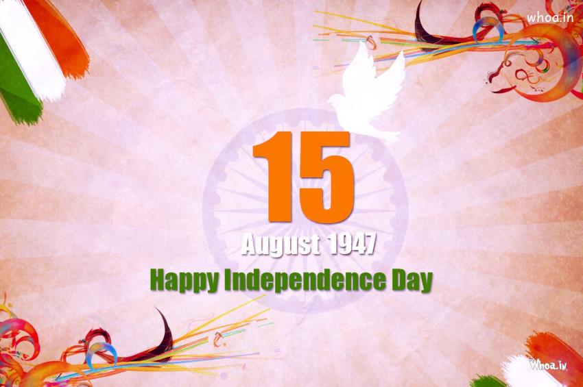 15 August 1947 Happy Independence Day HD Wallpaper