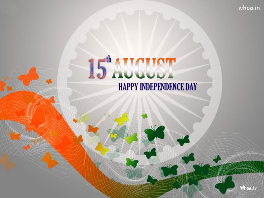 15Th August Happy Independence Day HD Wallpaper