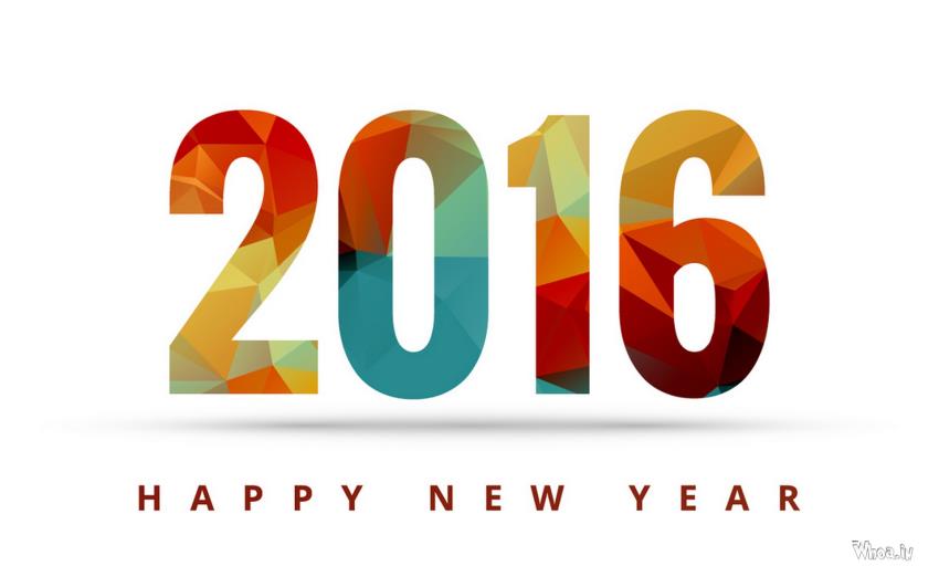 2016 Wish U Happy New Year Greetings HD Wallpaper