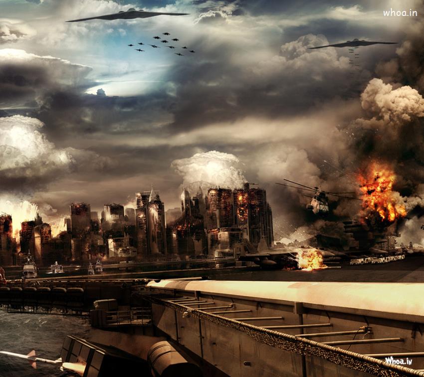 3D City War HD Wallpaper