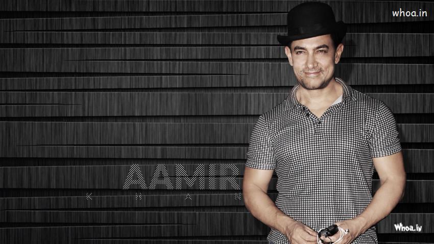 Aamir Khan Wear Black Cap With Smiley Face HD Actor Wallpaper