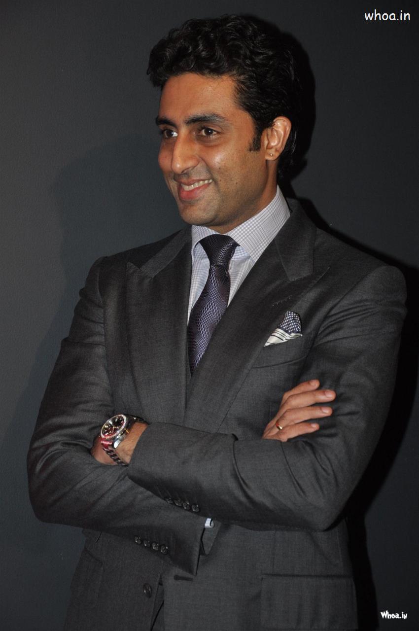 Abhishek Bachchan Smiley Face With Black Suit HD Images