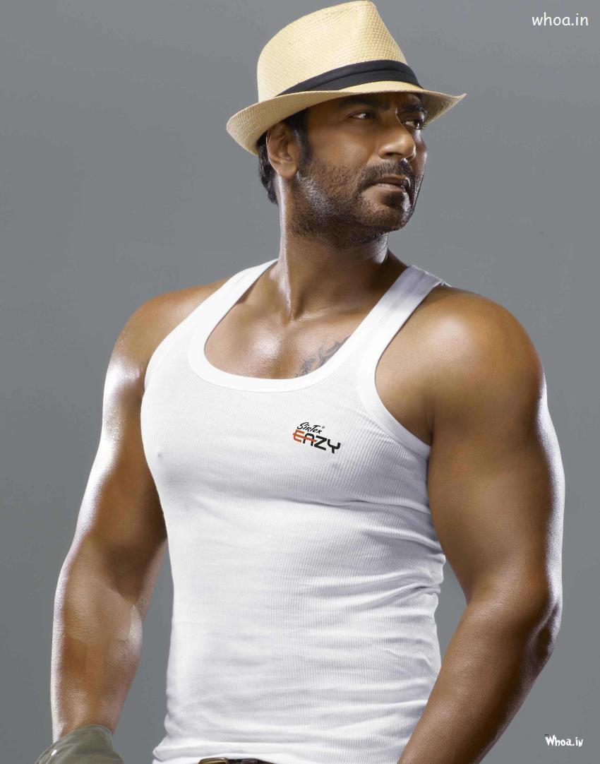 Ajay Devgan Body Shapes With Cap HD Bollywood Actor Wallpaper
