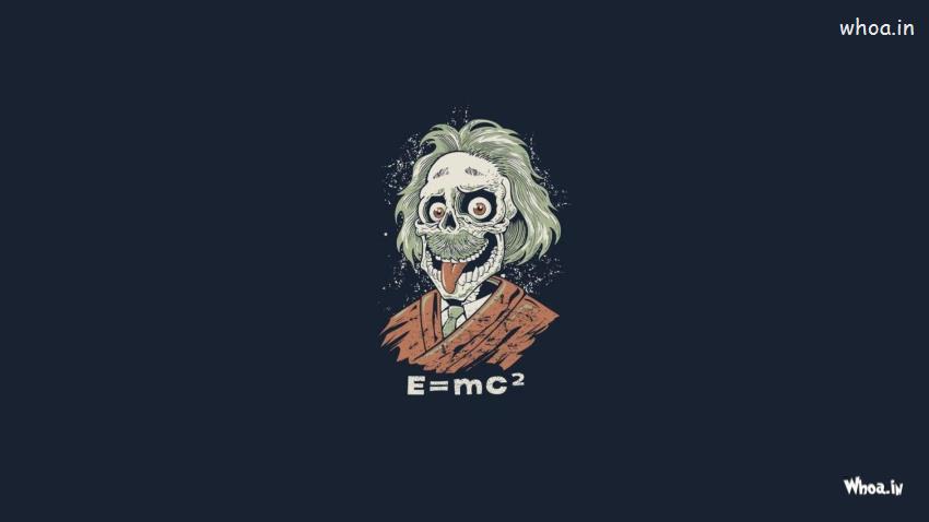 Albert Einstein Skull Face Funny HD Wallpaper