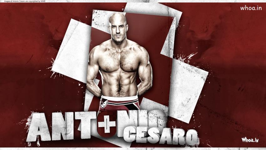 Antonio Cesaro Shirtless With Red Background HD WWE Wallpaper