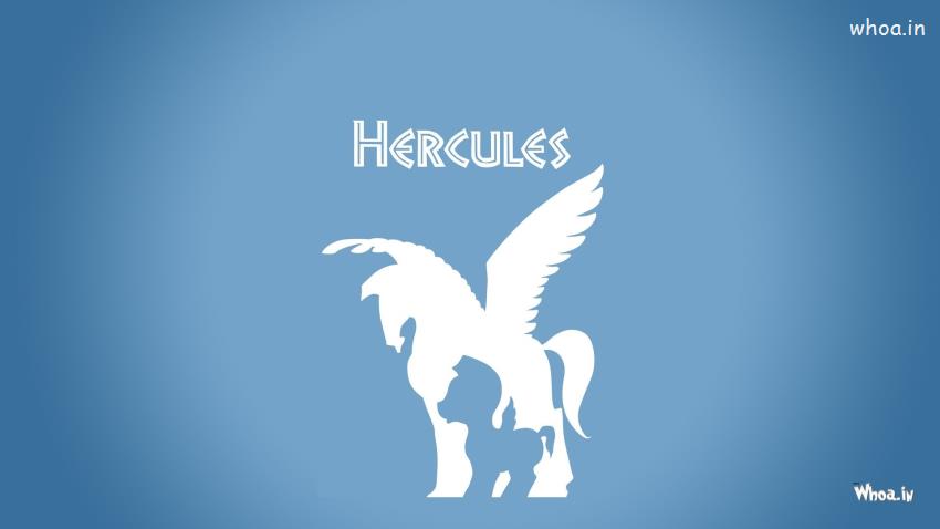 Cartoon Hercules Big And Small Horse HD Cartoon Wallpaper