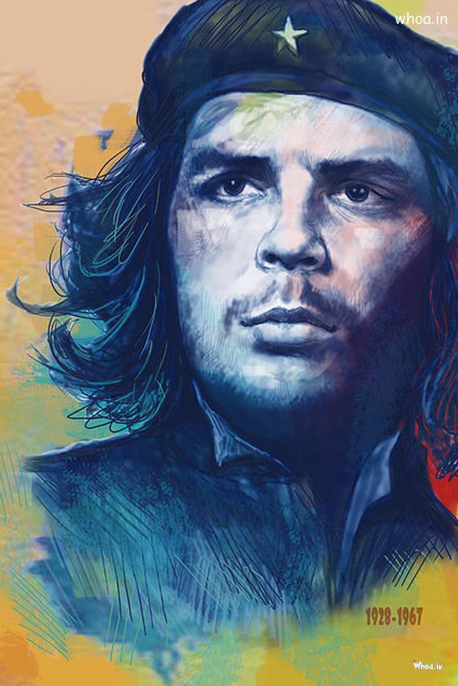 Che Guevara Bule Face Art HD Wallpaper