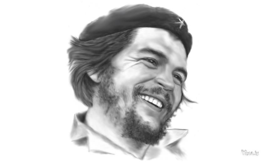 Che Guevara Face Pencil Art HD Wallpaper