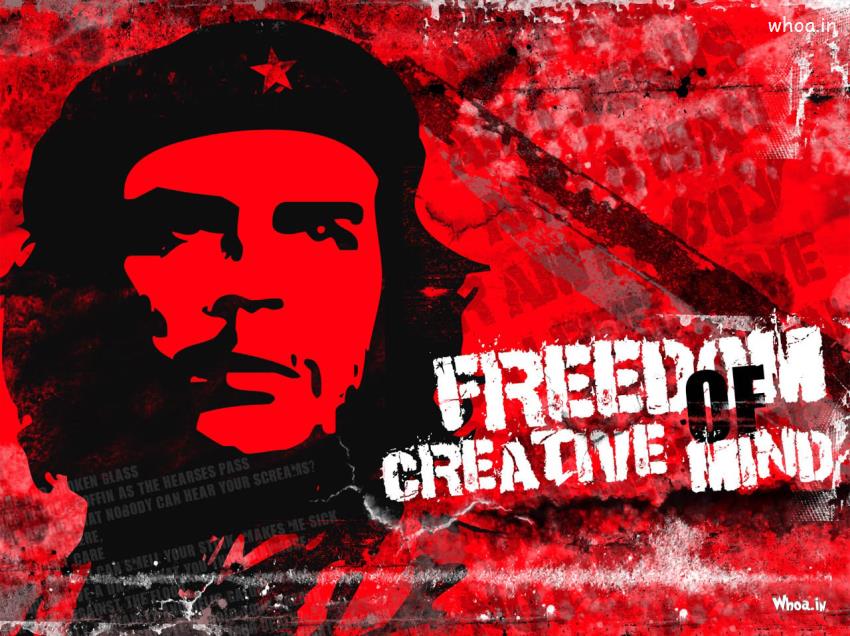 Che Guevara Face With Quotes Like Freedom Creative HD Wallpaper