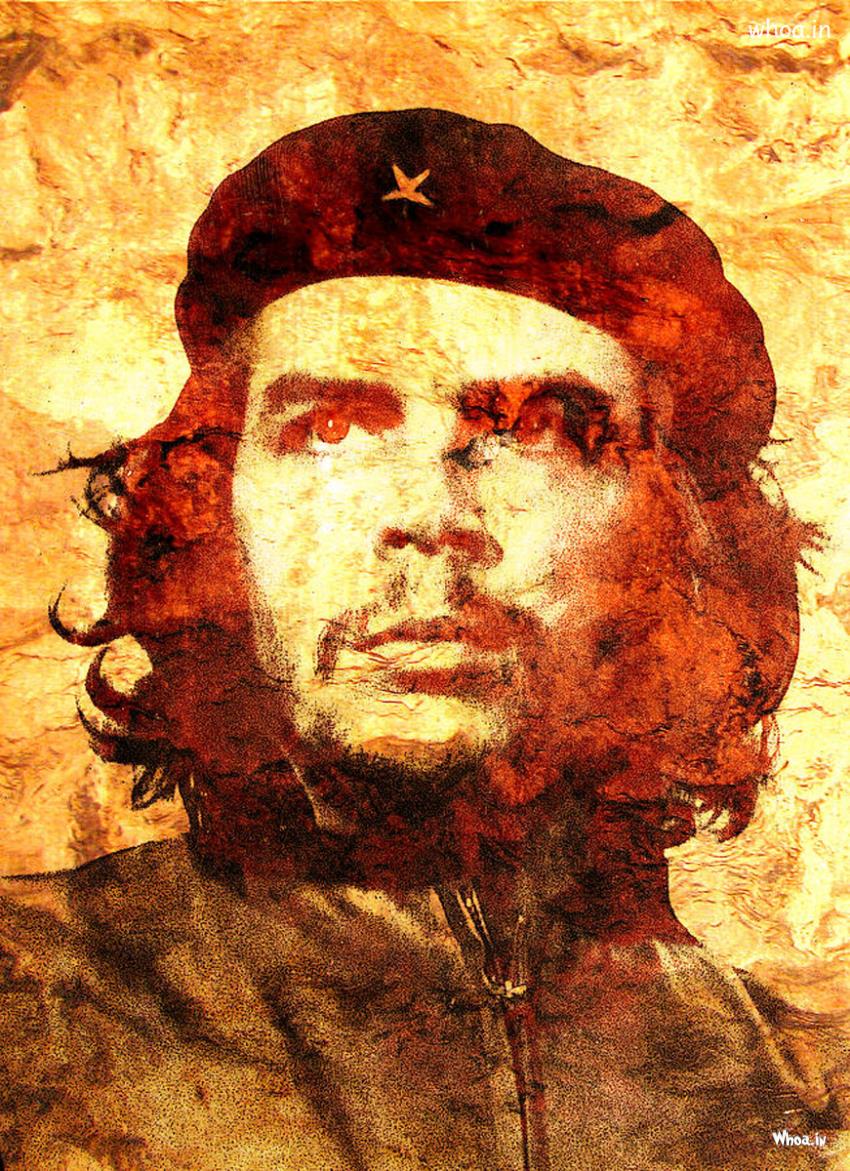 Che Guevara Multicolor Hand Painting HD Wallpaper