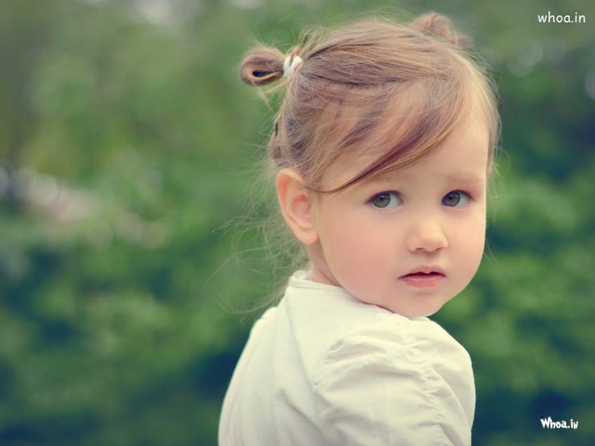 Cute Baby Girl Black Eyes With Face Closeup HD Cute Baby Wallpaper