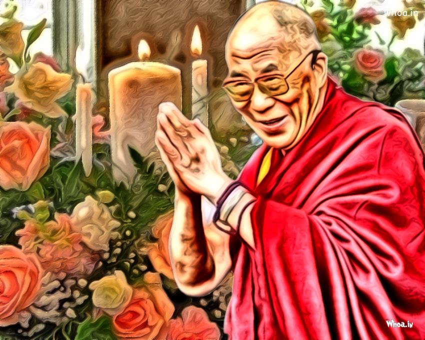 Dalai Lama Glass Painting HD Wallpaper