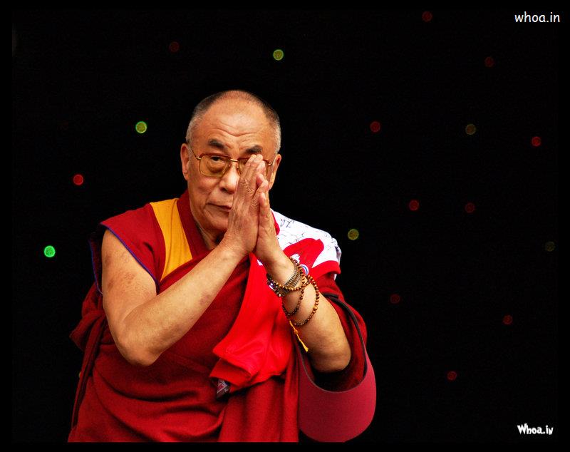 Dalai Lama With Dark Background HD Wallpaper