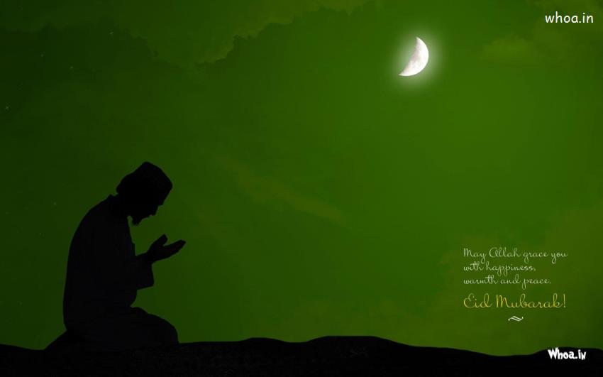 Eid Mubarak Greeting With Beautiful Quotes HD Wallpaper