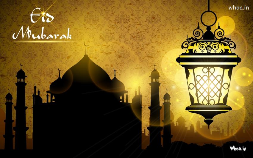 Eid Mubarak Wishes Greeting Card HD Wallpaper