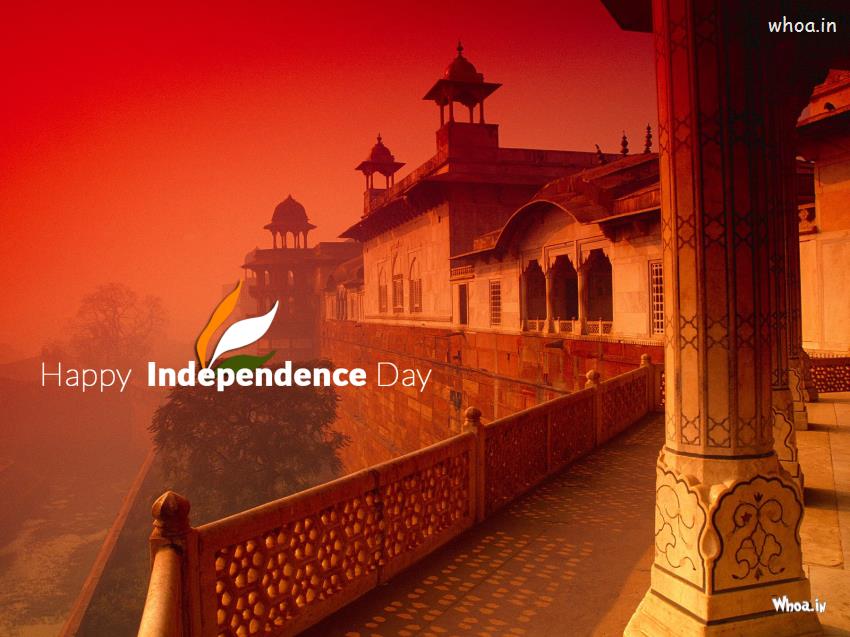 Happy Independence Day With Fort HD Wallpaper