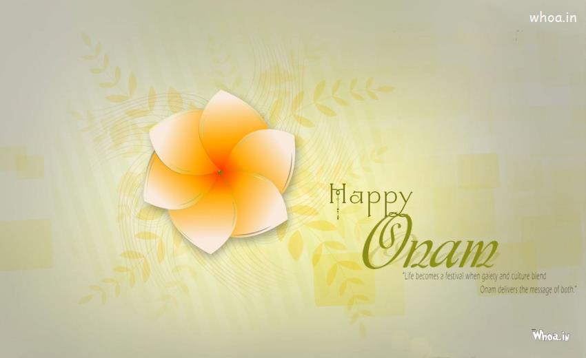 Happy Onam With Celebration Quotes HD Wallpaper