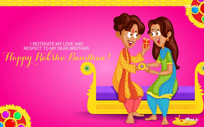 Happy Raksha Bandhan With Quotes HD Wallpaper