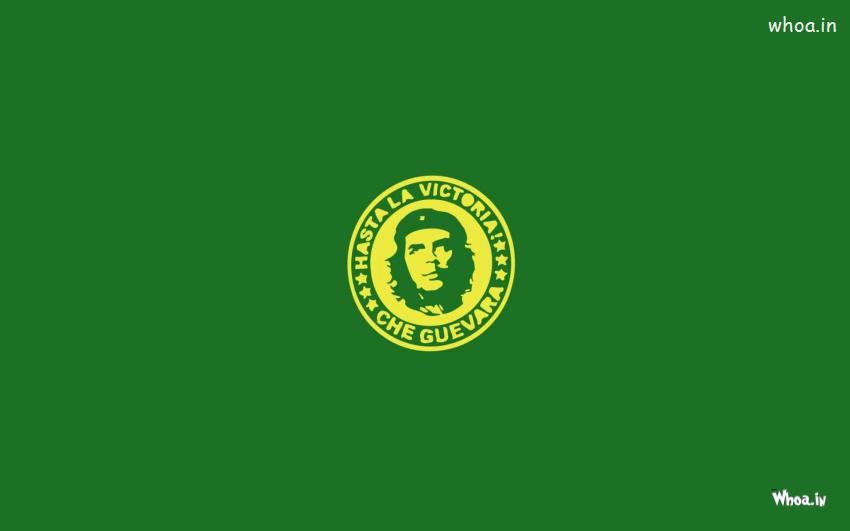 Hasta La Victoria Che Guevara Logo With Green Background HD Wallpaper