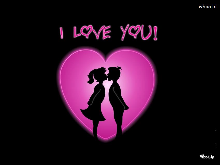 I Love You With Pink Love Heart HD I Love You Wallpaper