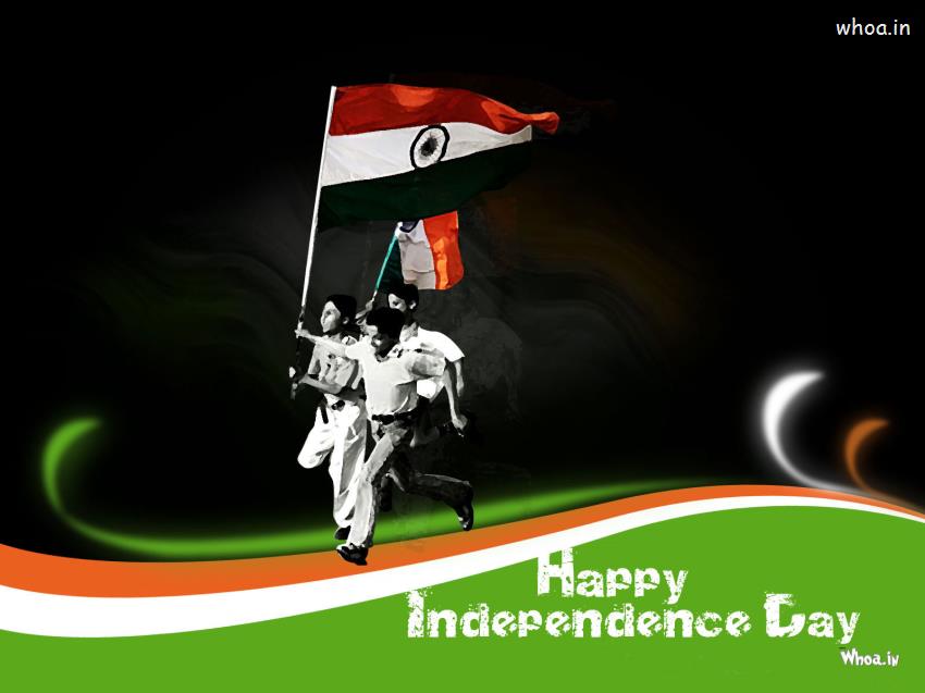 Independence Day Painting With Dark Background HD Wallpaper