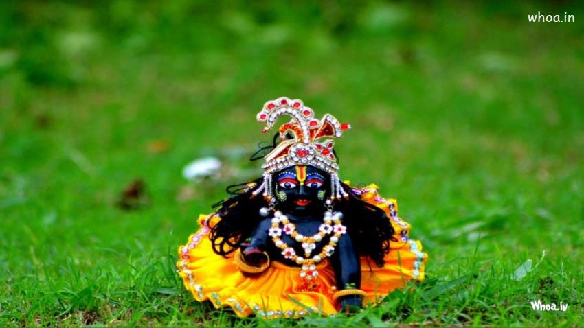 Laddu Gopal Statue With Natural Background HD Wallpaper
