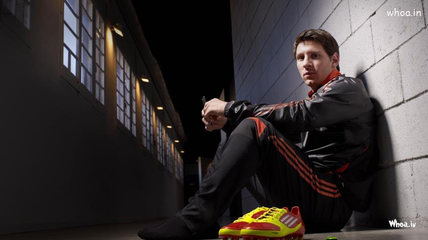 Lionel Messi Black Jacket With Face Closeup HD Wallpaper