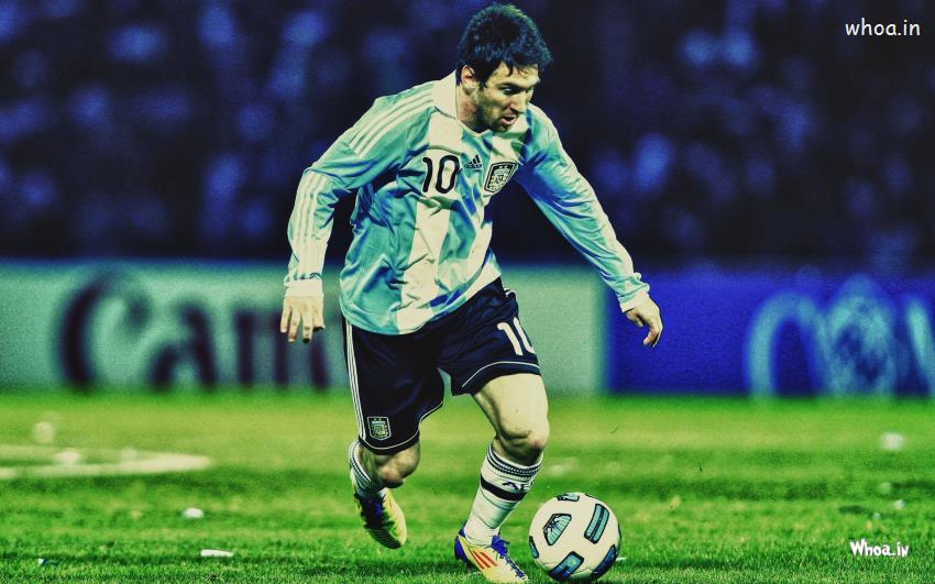 Lionel Messi Kick Football HD Argentina Football Player Wallpaper