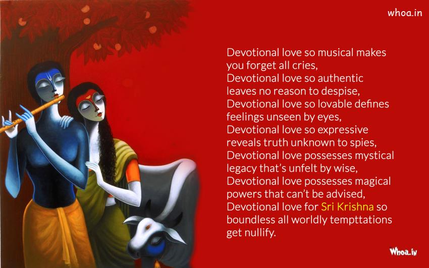 Lord Radhe Krishna Love Quotes HD Wallpaper