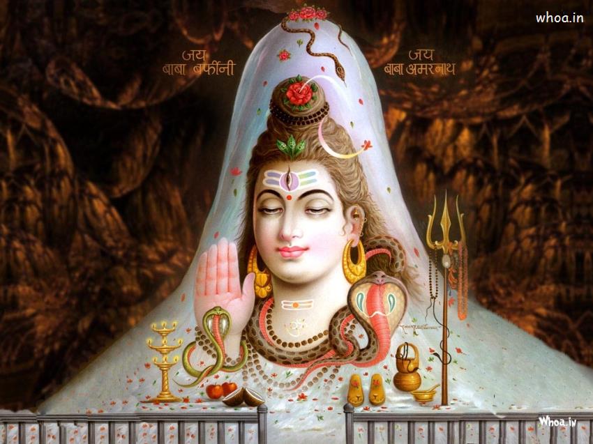 Lord Shiva Amarnath Darshan HD Wallpaper