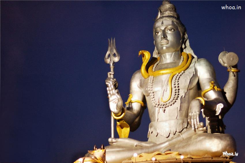 Lord Shiva Statue In Murudeshwar In Karnataka Hd Wallpaper