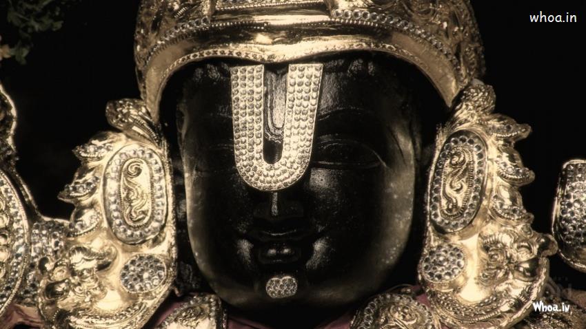 Lord Tirupati Balaji Symbol With Face Closeup HD Wallpaper