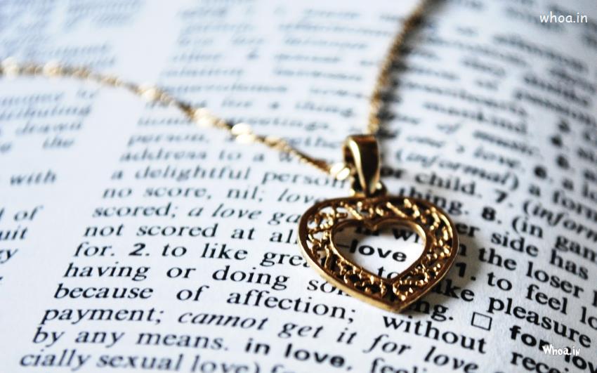 Love Heart Pendant With Quotes HD Heart Wallpaper