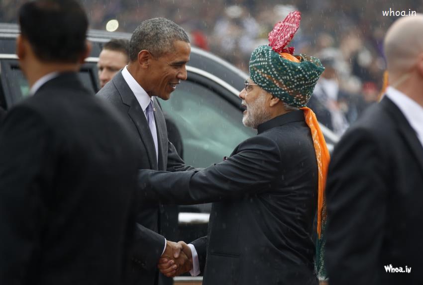 Narendra Modi With Barack Obama In America HD Wallpaper