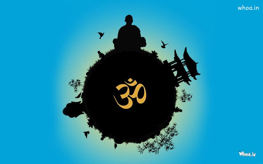 OM With Blue Background HD Wallpaper