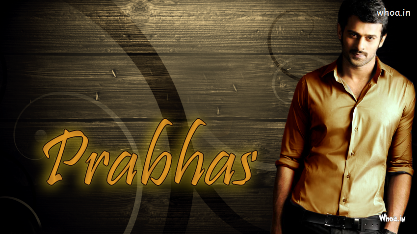 Prabhas Handsome Look In Brown Shirt HD Wallpaper