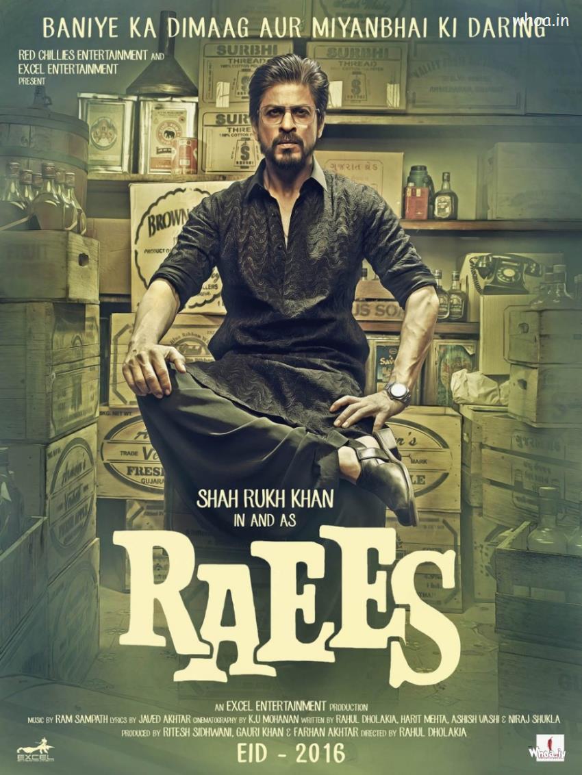 Raees Shah Rukh Khan Bollywood Movies Poster
