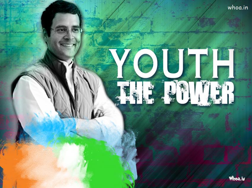 Rahul Gandhi Belive In Youth The Power HD Wallpaper