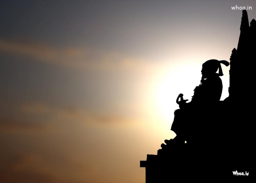 Shivaji Maharaj Statue With Sunset HD Wallpaper