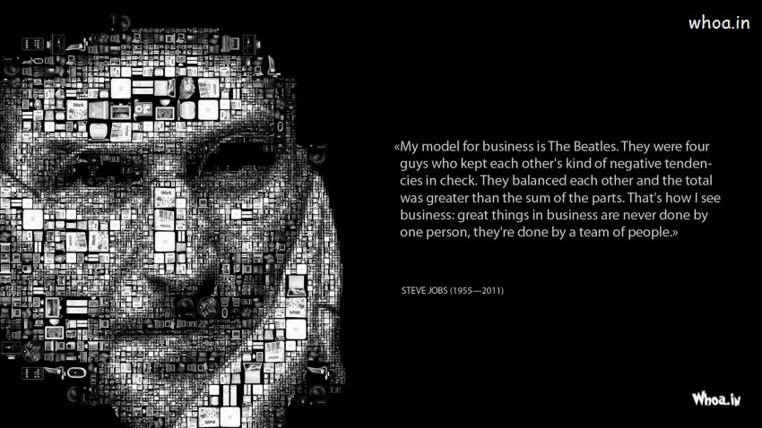 Steva Jobs Amazing Face With Quotes HD Wallpaper