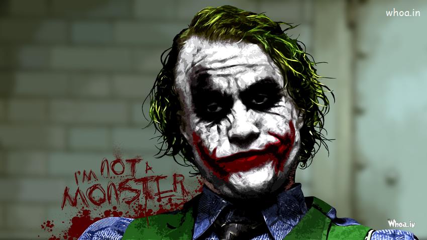 The Joker I Am Not Monster HD Painting Wallpaper
