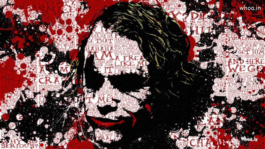 The Joker The Dark Knight With Quotes HD Hand Painting Wallpaper