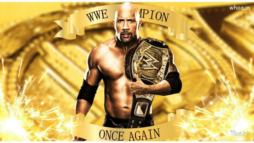 The Rock Win WWE Championship Belt With Face Closeup HD Wallpaper